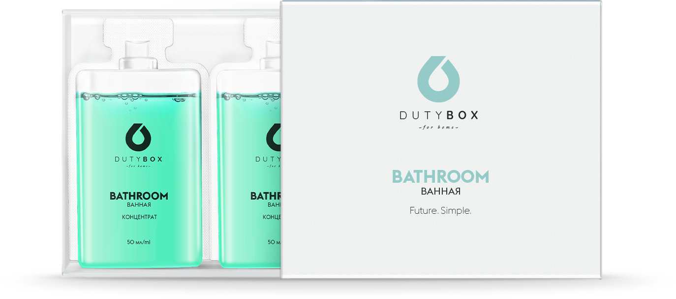 DutyBox BATHROOM Концентрат - Очиститель туалета и ванной, 2x50 мл (арт. db-1011)