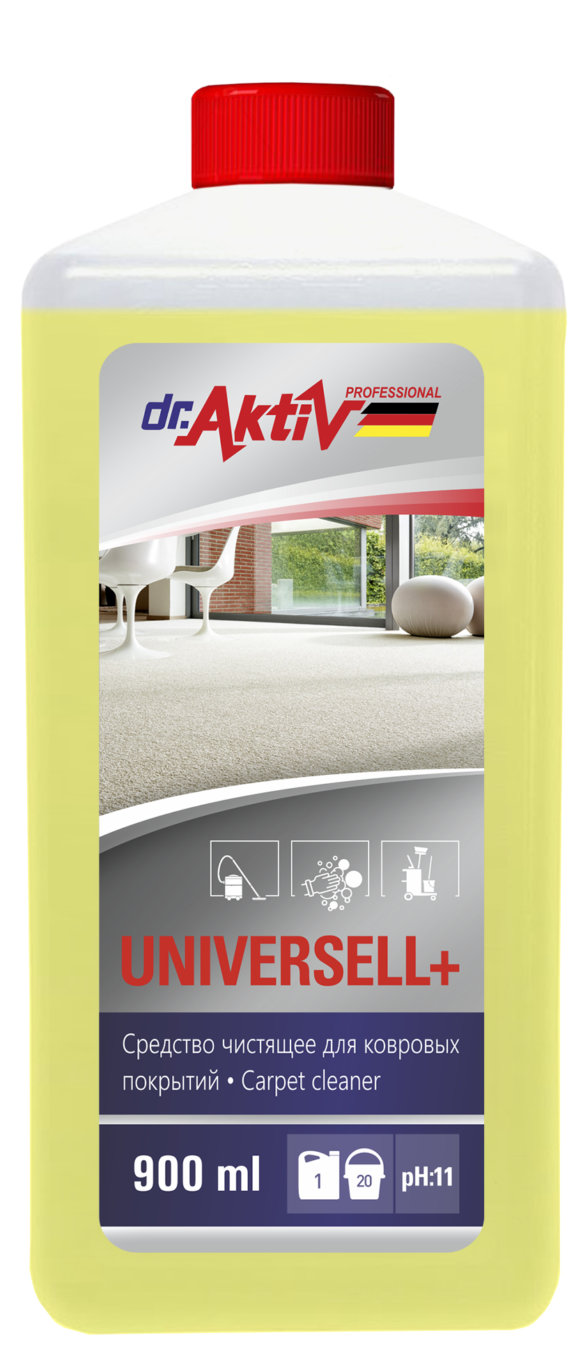«UNIVERSELL +»  Средства чистящие для ковровых покрытий  (канистра 900 мл), арт.802615