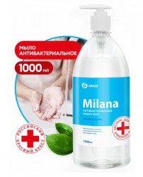 Жидкое мыло Milana антибактериальное с дозатором (флакон 1000 мл),арт.125435