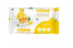 Влажные антибактериальные салфетки Milana Лимонный десерт, 72шт