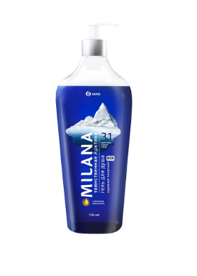 Milana MEN гель для душа Таинственная арктика с маслом эвкалипта (флакон 750 мл)